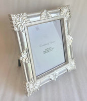 Corner Carved Silver Frame