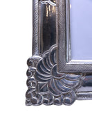 Corner Carved Silver Frame