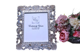 Jali Carved Photo Frame in Silver