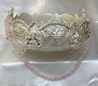 Basket with rose quartz handle
