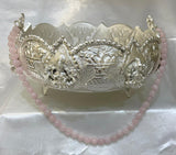 Basket with rose quartz handle