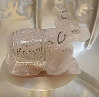 Lotus Urli with Rose Quartz Nandi - Small