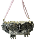 Basket with rose quartz handle