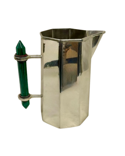 Italian Collection - Octagonal Water Jug with green stone handle