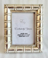 Bamboo Design Photo Frame in Silver