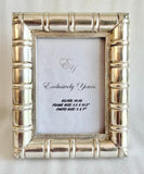 Bamboo Design Photo Frame in Silver