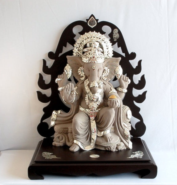 Ganesha with Silver Plated Jewellery