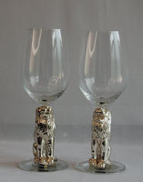 Lion Wine Glasses (Pair)