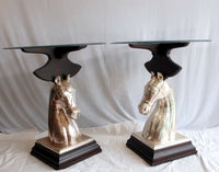 Horse Head Silver Side Tables