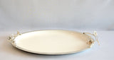 Oval Tray with Branch and Floral design