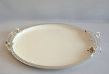 Oval Tray with Branch and Floral design