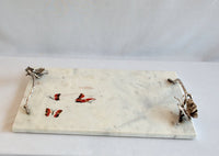 Marble Inlay Butterfly Platter