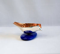 Bird Nutbowl with Semi-precious Stone