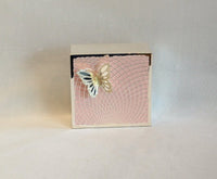 Pink Butterfly Box (4"x4")