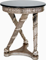 Silver Diagonal Legs Round Table