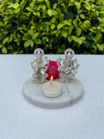 Lakshmi-Ganesha on Marble Tealight