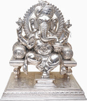 Silver Sitting Ganesha